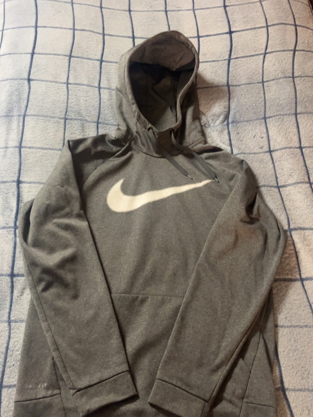 Grey Nike Dri-Fit Pullover Hoodie